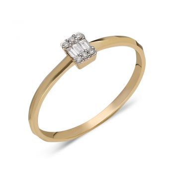 Inel Radiant Love din AUR 14K cu Diamant