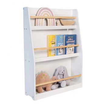 Organizator din lemn Ginger Home pentru jucarii si carti Cozy White