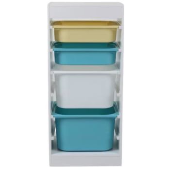 Organizator pentru jucarii si accesaorii cu 4 cutii Ginger Home Toy Shelf