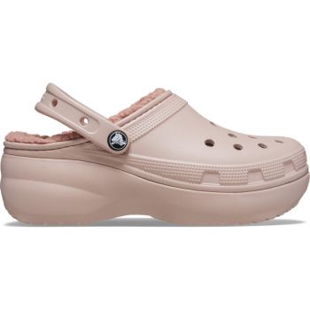 Saboti Crocs Classic Platform Lined Clog Roz - Pink Clay