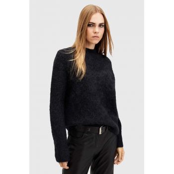 AllSaints pulover de lana VORTEX JUMPER femei, culoarea negru, călduros, W032KB