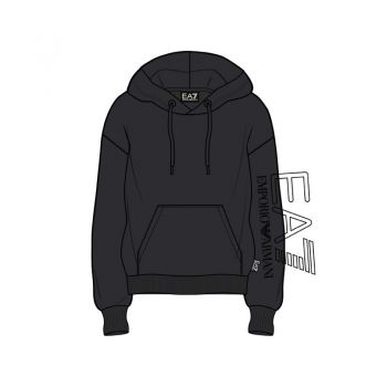 Hanorac EA7 U EMBROIDERY HOODIE RN COFT