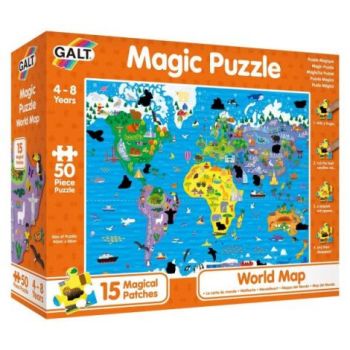 Magic puzzle - harta lumii ( 50 piese)