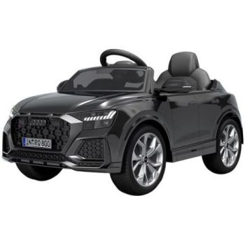 Masinuta electrica Chipolino Audi RS Q8 cu scaun din piele si roti EVA black