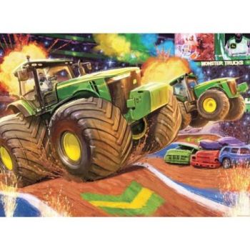 Puzzle John Deere Cu Roti Mari 100 Piese