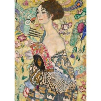 Ravensburger - Puzzle Klimt doamna cu evantai 1000 piese