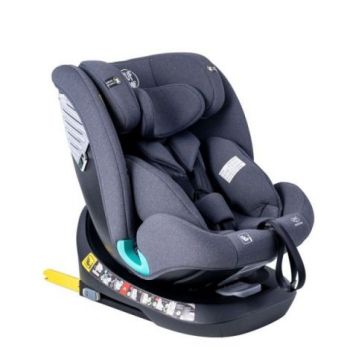 Scaun Auto Saphir DELUXE BUF BOOF iSIZE Grey cu Isofix pozitie somn 165 grade rotativ 360 grade 40-150 cm