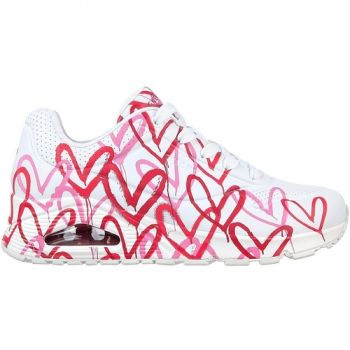 Adidasi Pantofi sport femei Skechers Uno-spread The Love 155507-WRPK