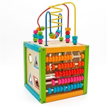 Cub Activitati Educative Centru Multifunctional 5In1 Lemn Multicolor