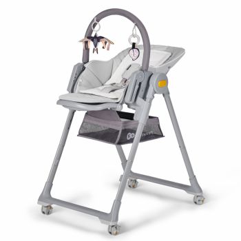 Scaun de masa Kinderkraft Lastree 2 in 1 transformabil grey