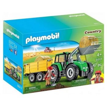 Set Country 9317 Tractor cu Remorca   47pcs. Plastic Verde