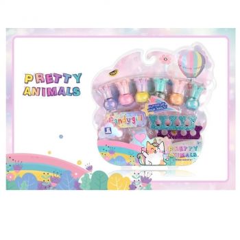 Set Lacuri de Unghii cu Sclipici pentru Fetite, Candy Girl - Pretty Animals