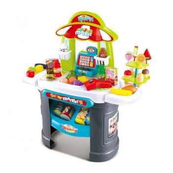 Supermarket pentru Copii – Set cu Casa de Marcat, Scanner si Accesorii, 61 Piese