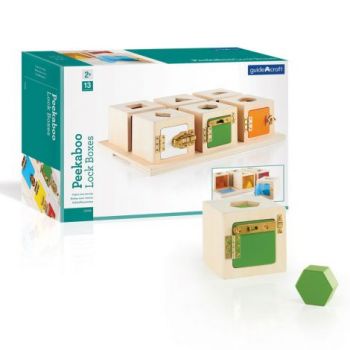 Peekaboo Lock Boxes, cutiute cu incuietori, Guidecraft