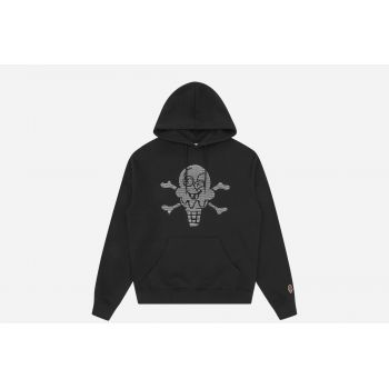 Rhinestone Cones & Bones Popover Hood