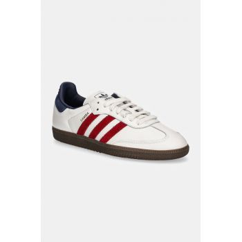 adidas Originals sneakers din piele Samba OG culoarea alb, IH4881