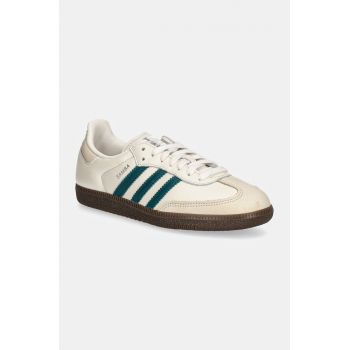 adidas Originals sneakers din piele Samba OG W culoarea bej, IG1963