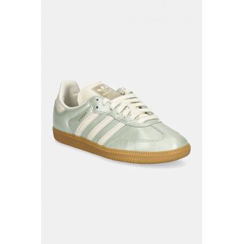 adidas Originals sneakers din piele Samba OG W culoarea turcoaz, IG1965