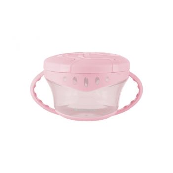 Bol pentru gustari KikkaBoo Snack-me-up Pink