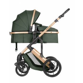 Carucior transformabil 3 in 1 KikkaBoo Darling Army Green 2024 i-Size