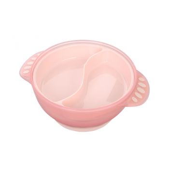 Castron multifunctional cu ventuza si tacamuri incluse 4in1 KikkaBoo Feed-me-up Pink