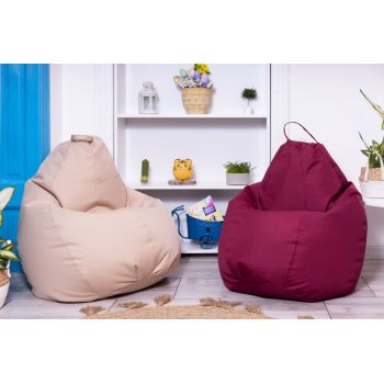 Fotoliu Puf Bean Bag bej XL fara husa interioara