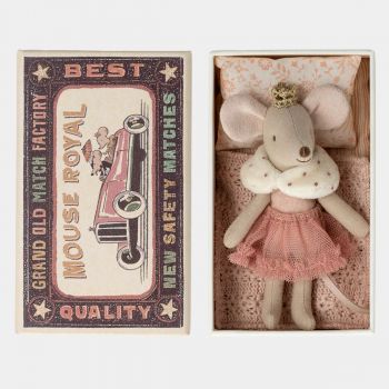 Jucarie maileg, Princess mouse, Little sister in matchbox