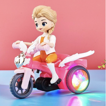 Motocicleta cu fetita, cu muzica si lumini, Girl Bicycle