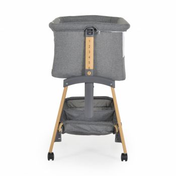 Patut Co-Sleeper cu laterala culisanta, saltea inclusa si spatiu depozitare 90x53 cm Adoro Grey