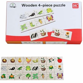 Puzzle de Asociere cu Animale si evolutia lor, 24 Piese