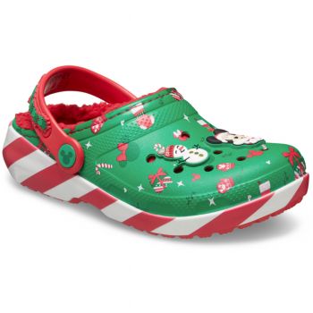 Saboti Crocs Classic Mickey Xmas Lined Clog Kids Multicolor - Multi