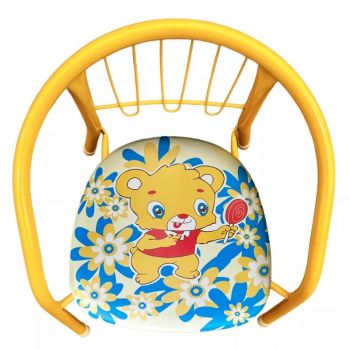 Scaunel din metal pentru copii Yellow Bear