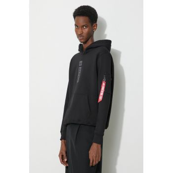 Alpha Industries bluză PP Hoody bărbați, culoarea negru, cu glugă, cu imprimeu, 146338