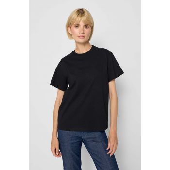 Bizuu tricou din bumbac TISHA femei, culoarea negru, TISHA.CZARNY