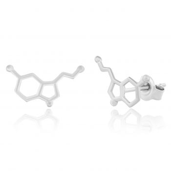 Cercei Serotonina 3D din argint