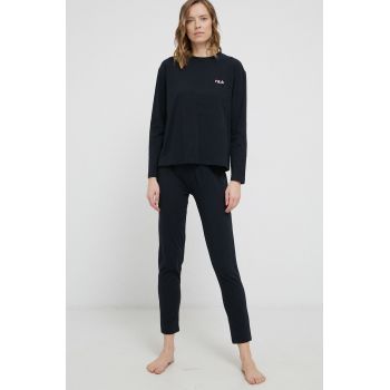 Fila Pijama femei, culoarea negru