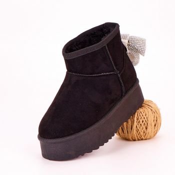 Ghete Fata Negre Tip UGG Sinou