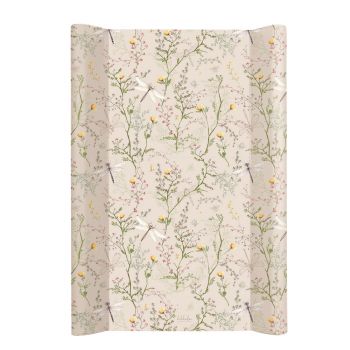 Saltea infasat soft cu suprafata impermeabila KikkaBoo 70x50cm Secret Garden Beige