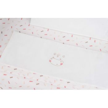 Set lenjerie 5piese pentru patut 80x50cm KikkaBoo Mini cot Hippo Dreams