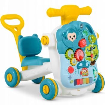 Antemergator 4 in 1 cu diverse activitati si sunete Ricokids albastru