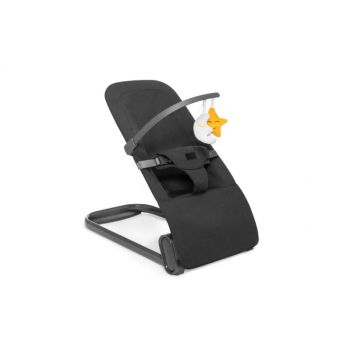 Balansoar ergonomic pliabil cu bara de jucarii Kidnort Stugan Black