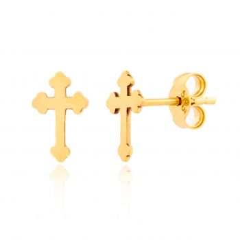 Cercei cu Cruciulita Clasic Collection din aur 14K