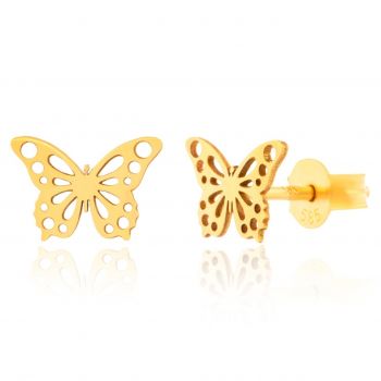 Cercei Fly Butterfly din Aur 14K