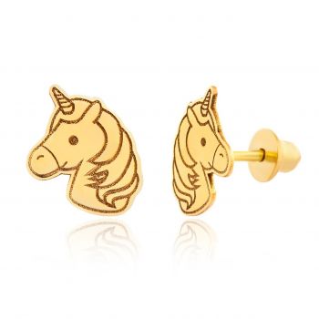 Cercei Unicorni din aur 14K