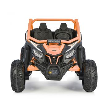 Masinuta electrica 24V cu 2 locuri ,telecomanda si roti EVA 4x4 Typhoon Orange