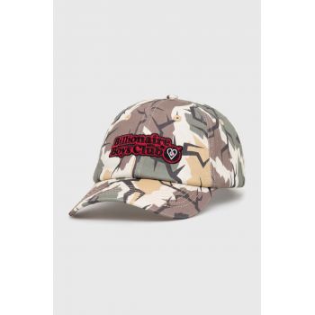 Billionaire Boys Club șapcă de baseball din bumbac Camo Cap culoarea verde, modelator, B24146