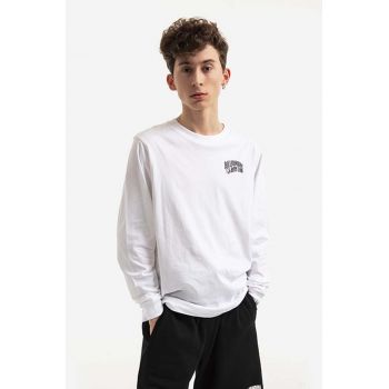 Billionaire Boys Club longsleeve din bumbac Small Arch Logo L/S Tee culoarea alb, cu imprimeu BC007-WHITE