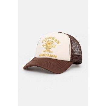 ICECREAM sapca Tiger Trucker culoarea maro, cu imprimeu, IC24264