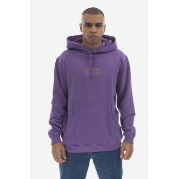 Maharishi hanorac de bumbac bărbați, culoarea violet, cu glugă, cu imprimeu 7010.PURPLE-PURPLE