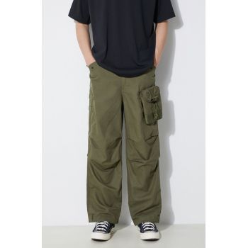 Maharishi pantaloni M.A.L.I.C.E. M51 Cargo Pants Cotton Hemp Twill 28 barbati, culoarea verde, drept, 5051.OLIVE